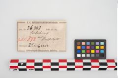 Etikett zu Bronzebrillenfibel (NHMW-PRAE-026303)